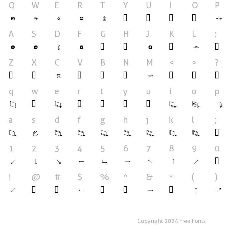 Character Map of Webmap Regular