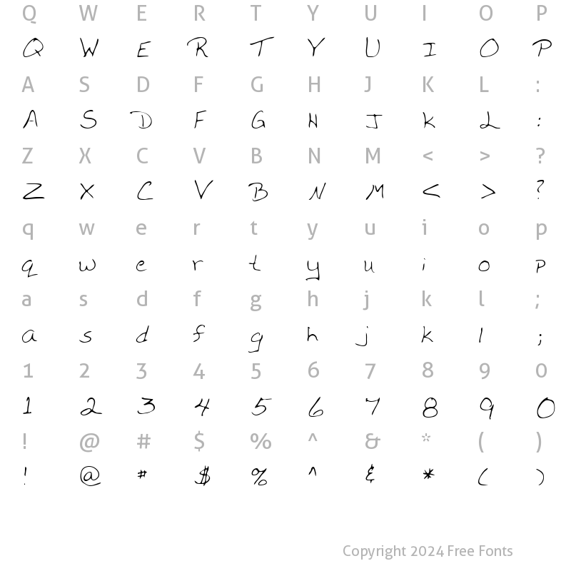 Character Map of Webster Regular