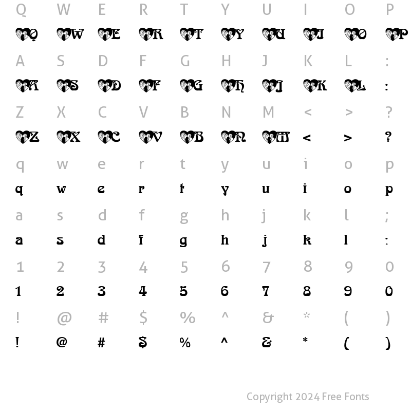 Character Map of WeddingBlack Becker Normal