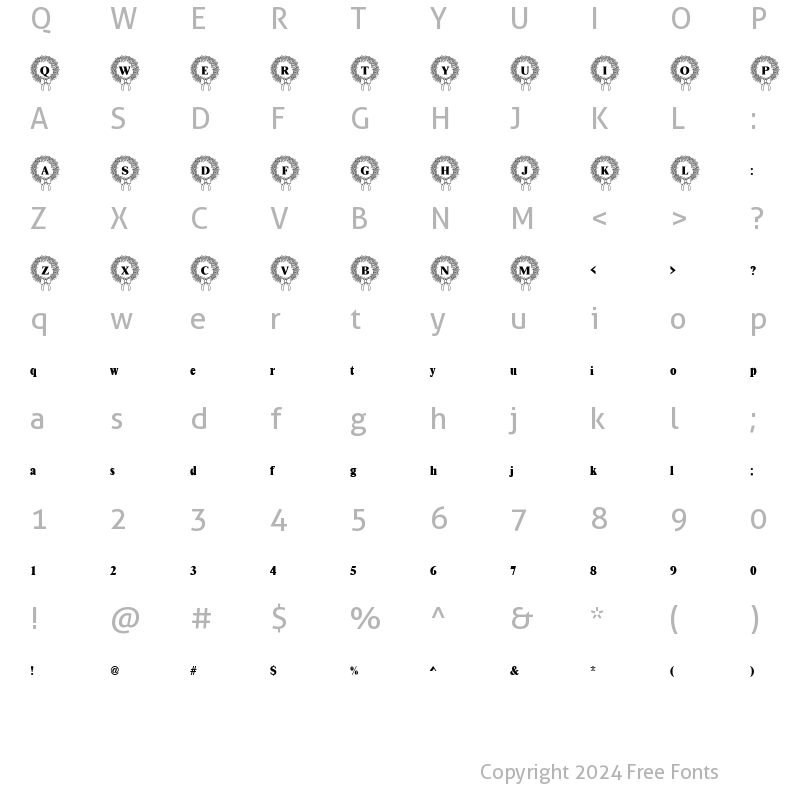 Character Map of WeddingWreath Becker Normal
