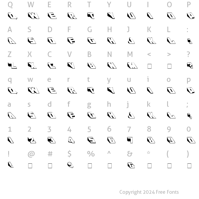 Character Map of Wedgie Medium