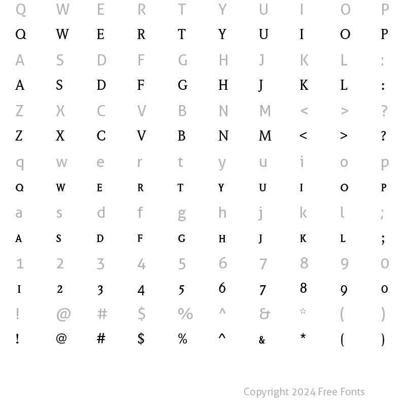 Character Map of WeidemannSCEF Medium