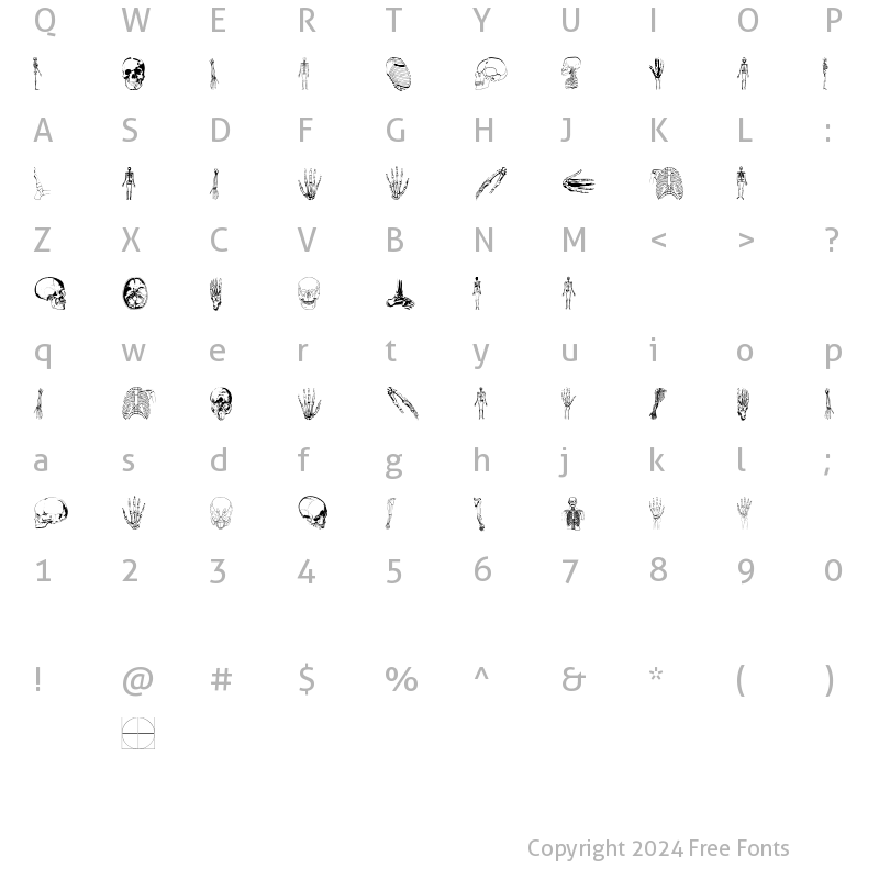 Character Map of WeInside Regular