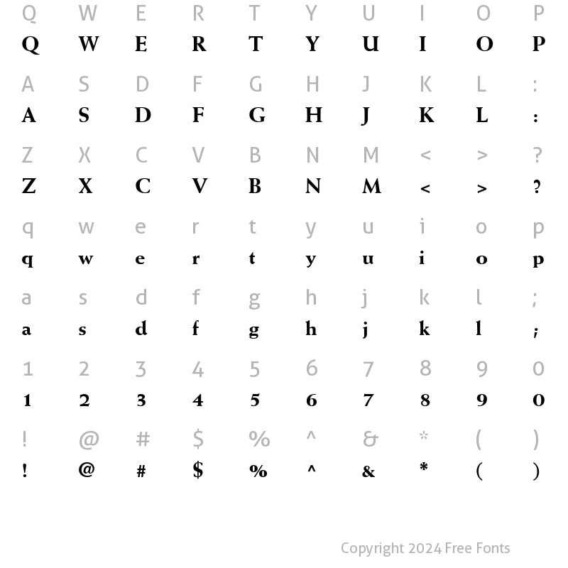 Character Map of Weiss-ExtraBold Extra Bold