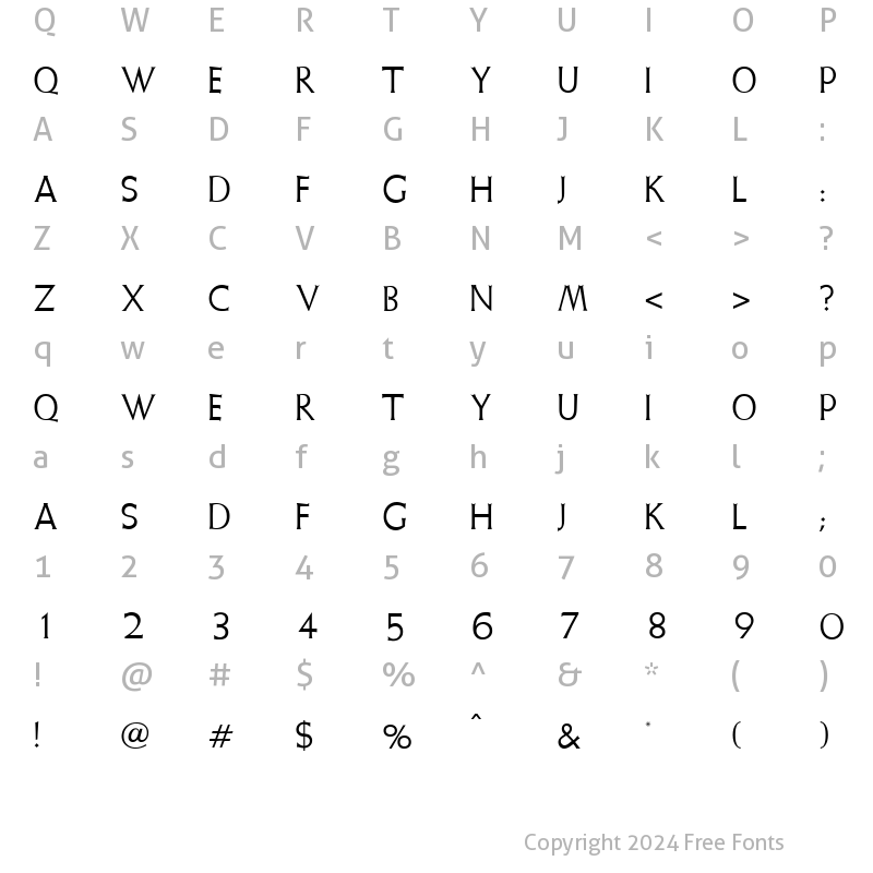 Character Map of Weiss Initialen Regular