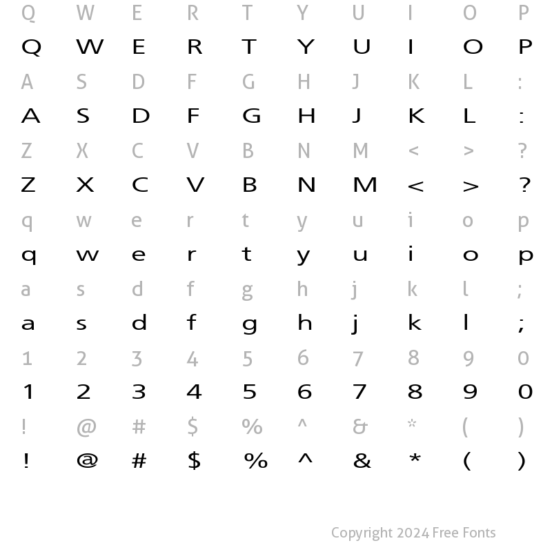 Character Map of WeissachExtended Regular