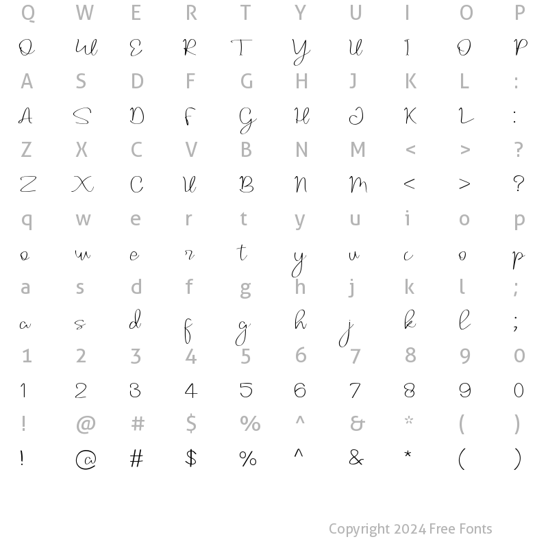 Character Map of Welcome Santa Claus Regular