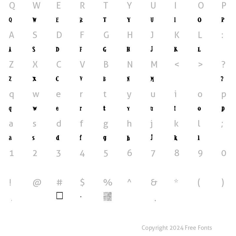 Character Map of Wet Cat Normal