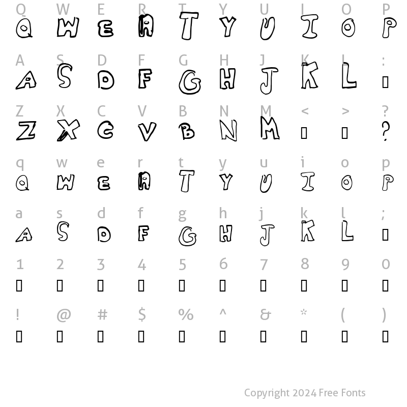 Character Map of Whitney2 Regular