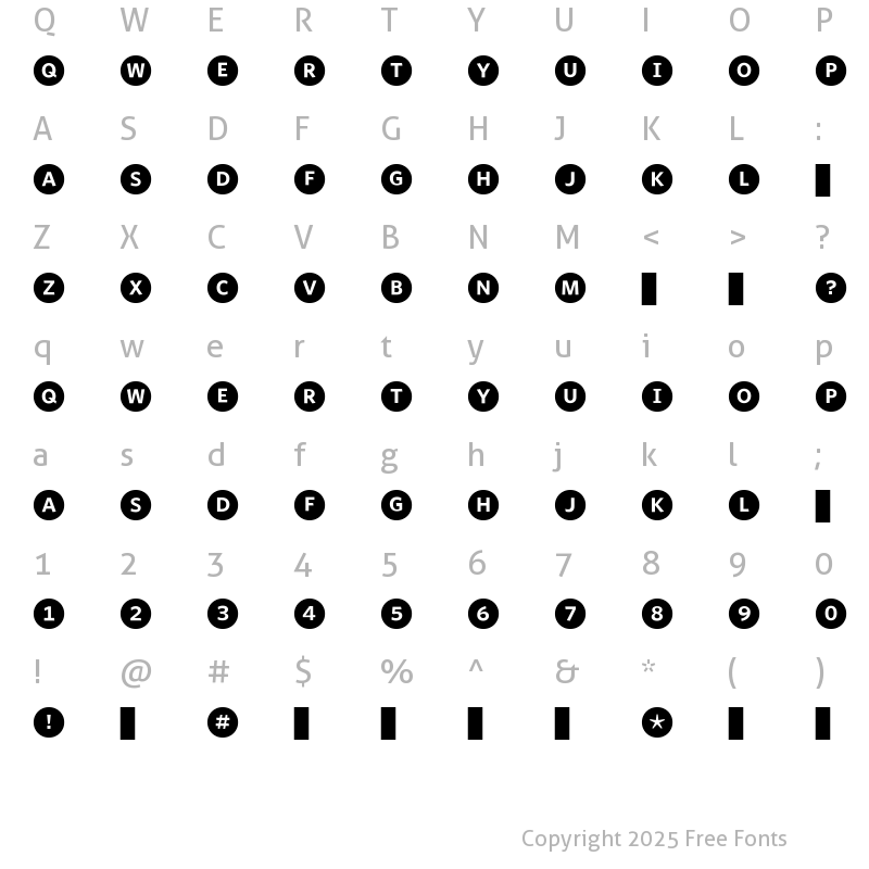 Character Map of WhitneyIndexBlack-Round-Bold Regular