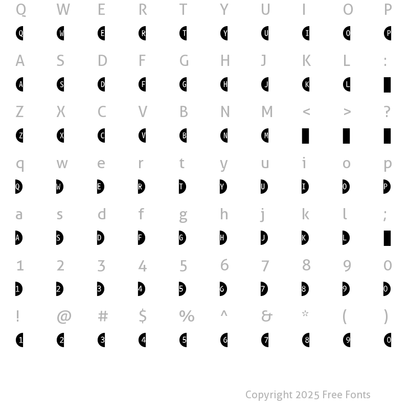 Character Map of WhitneyIndexBlack-Round-Light2 Regular
