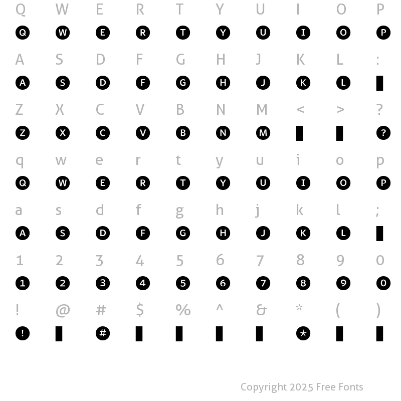 Character Map of WhitneyIndexBlack-Round-Medium Regular