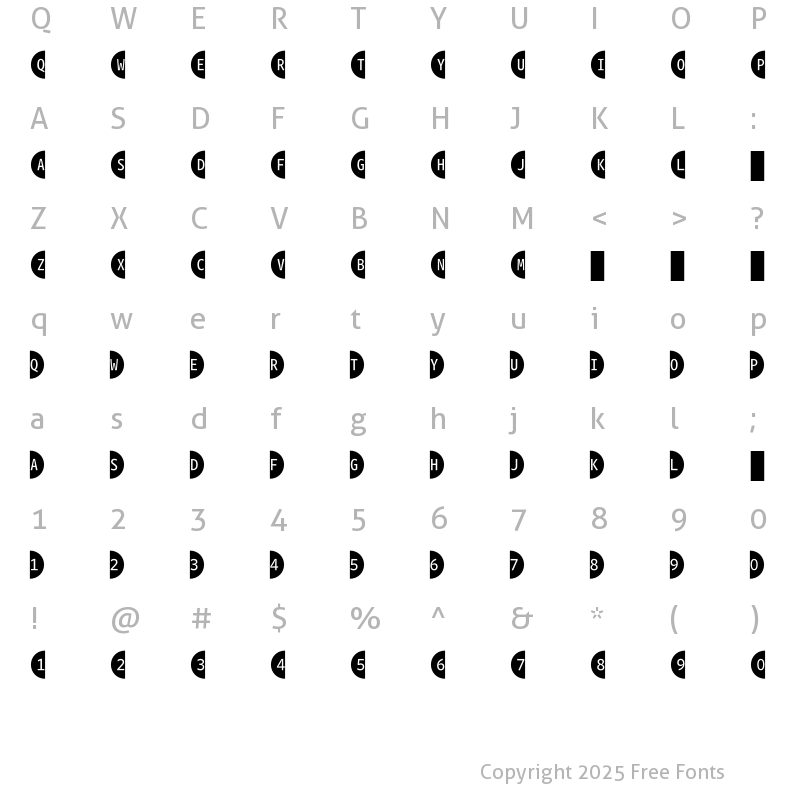 Character Map of WhitneyIndexBlack RoundLt2 Regular