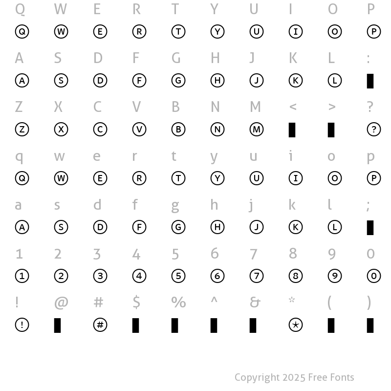 Character Map of WhitneyIndexWhite-Round-Medium Regular