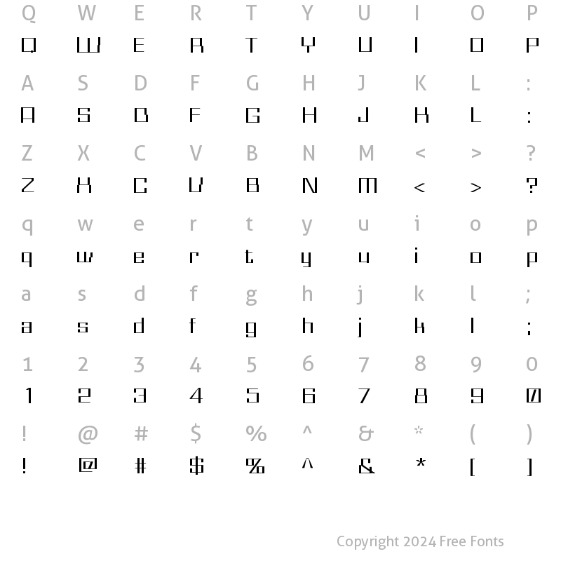 Character Map of Whiz Kid Regular