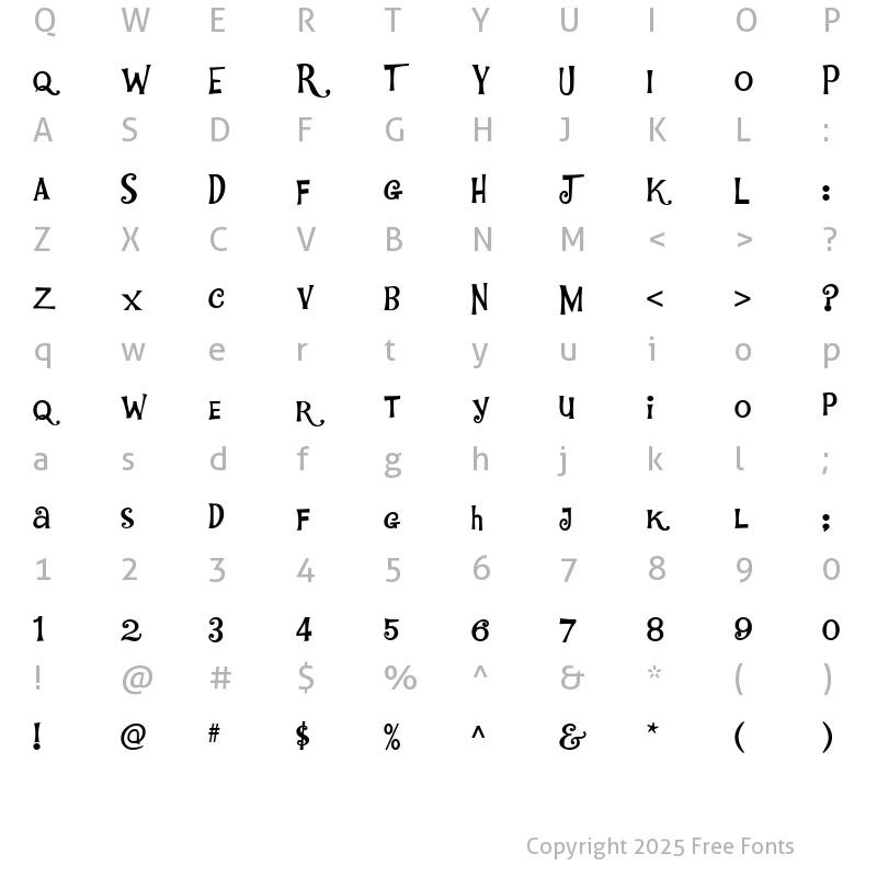 Character Map of WhoaNellyNF Medium