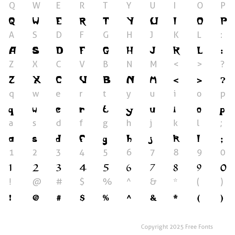 Character Map of WhosItFont42 Bold