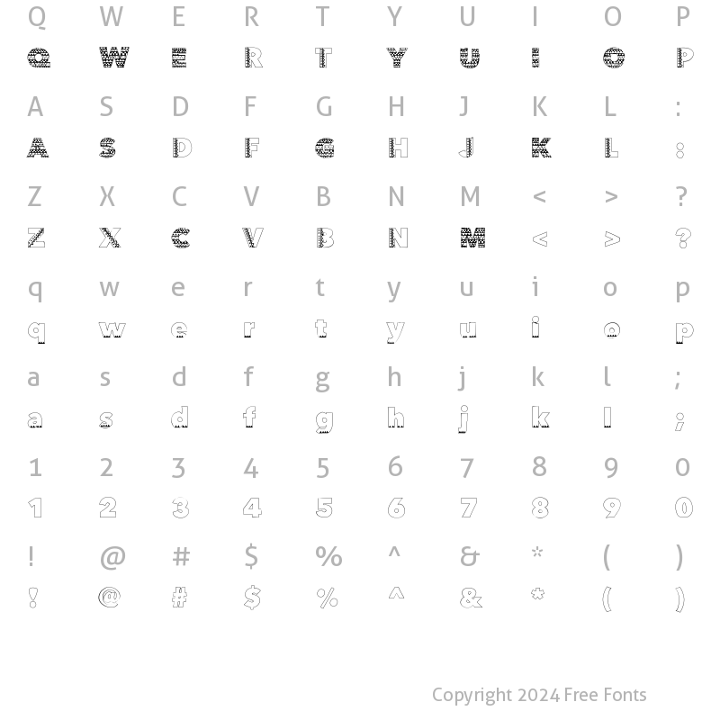 Character Map of WideTribe Medium