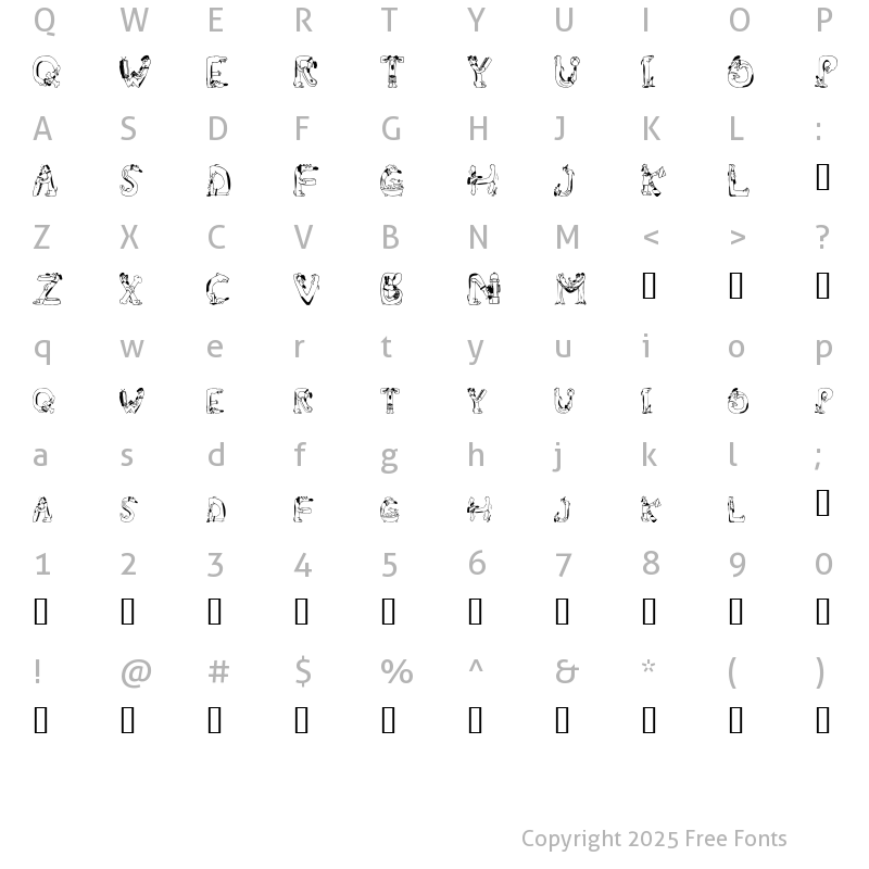 Character Map of Wiener Gentil Toutou Regular