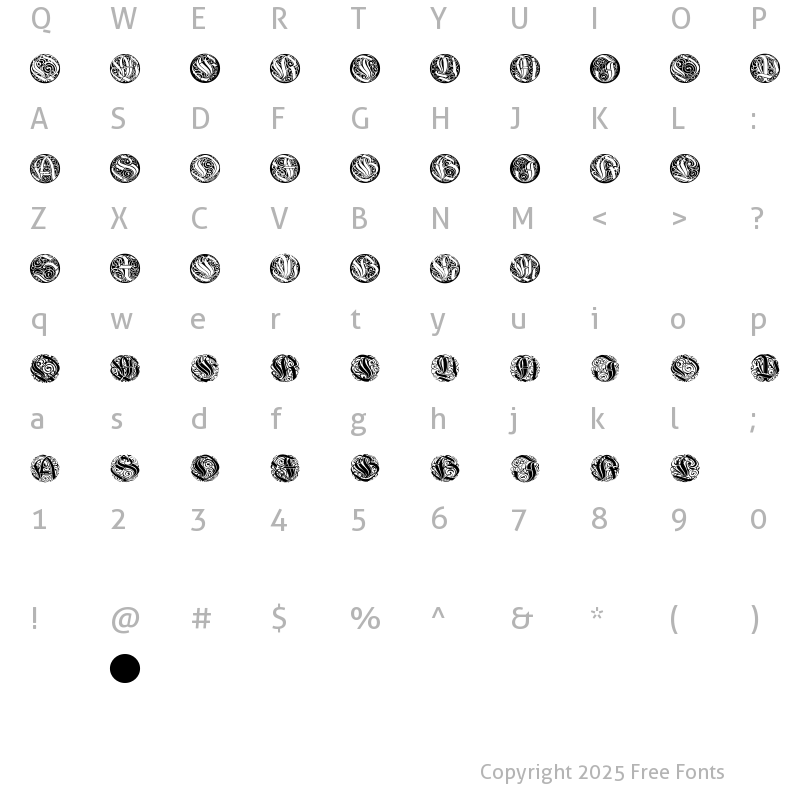 Character Map of WieynkCapsRound Regular