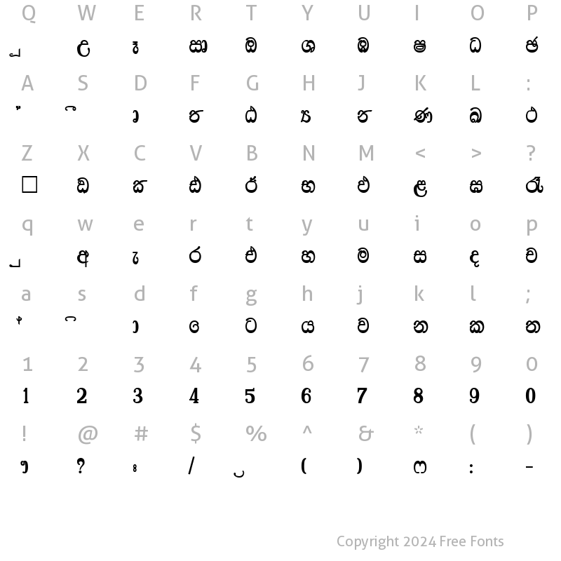 Character Map of Wije 8 Stylistic Thick Tall Plain