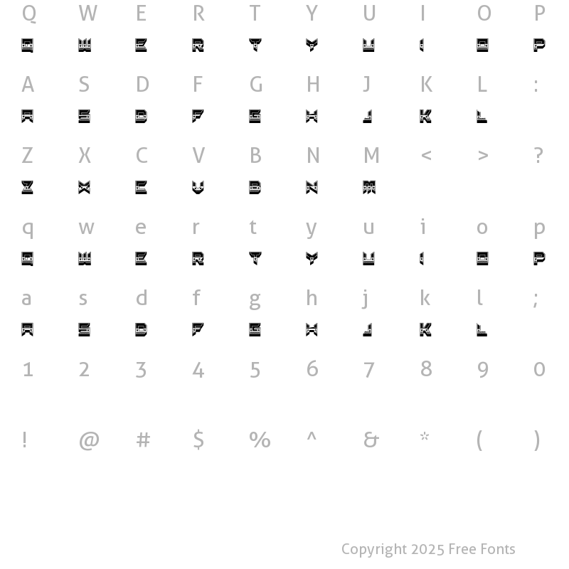 Character Map of Wild Girl Regular