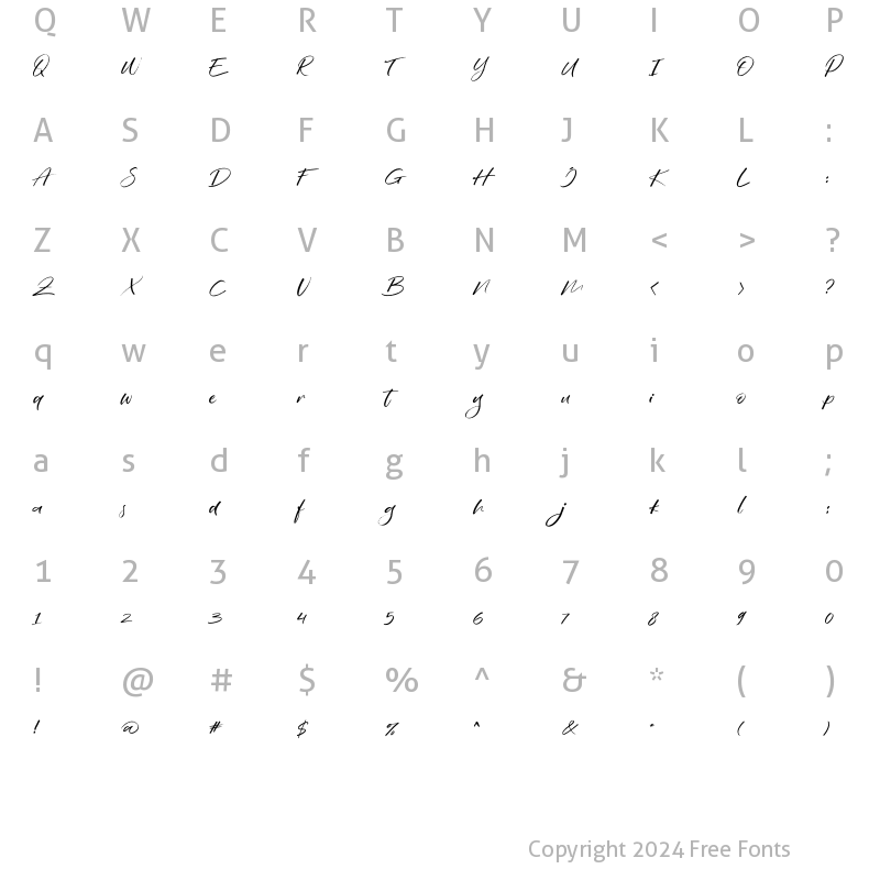 Character Map of Wildbreak Regular