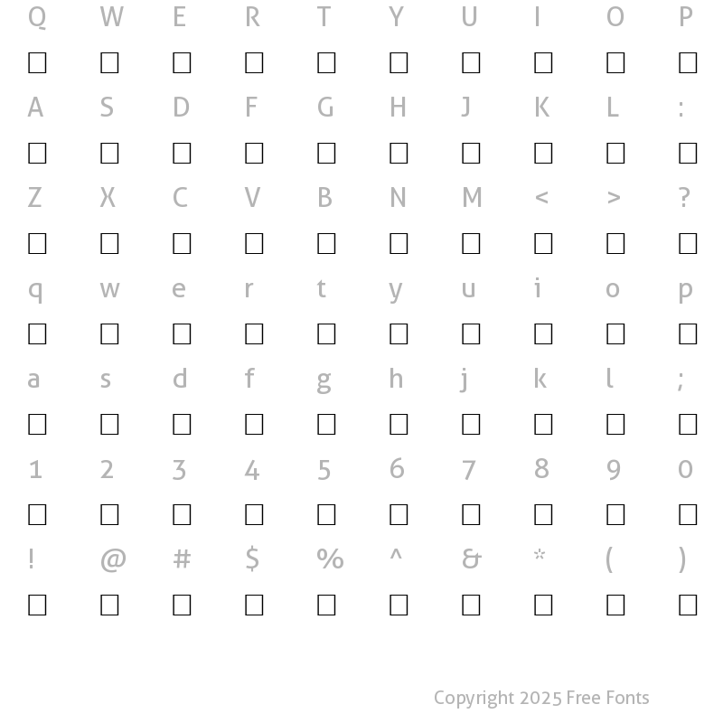 Character Map of WILDWORLD Regular