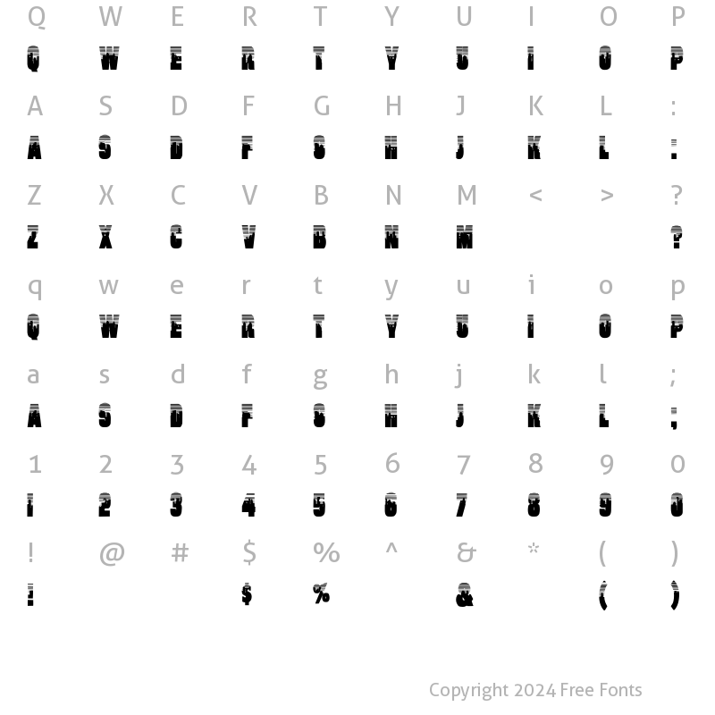 Character Map of Will Bold Regular