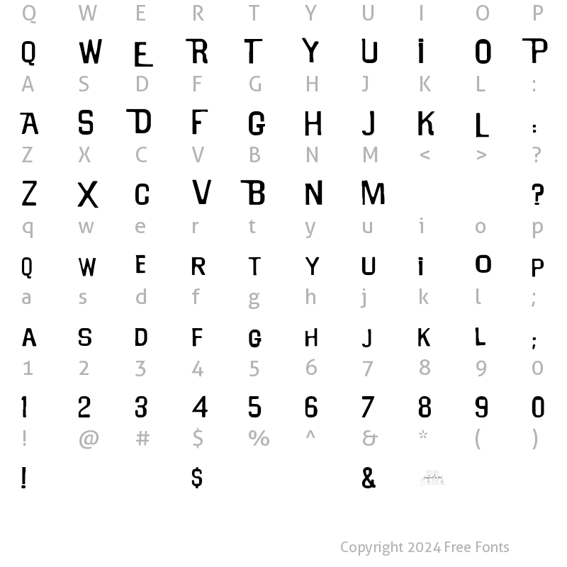 Character Map of Will Robinson Regular