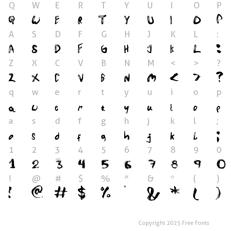 Character Map of Willensia Regular
