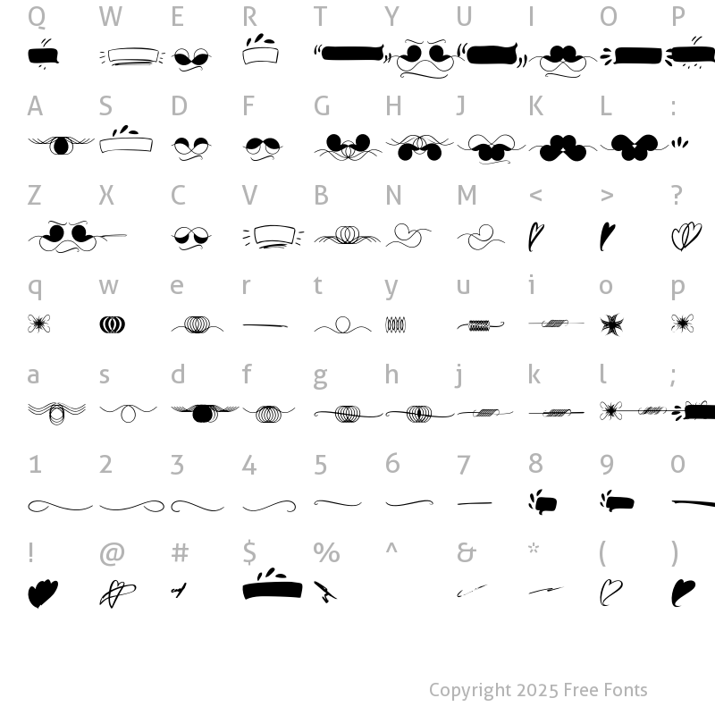 Character Map of willshiffe Or Regular