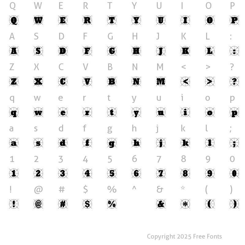 Character Map of WindyCityCaps Regular