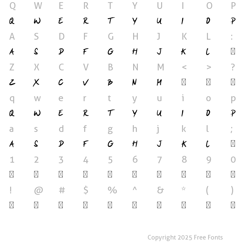 Character Map of Winkdeep Demo Two
