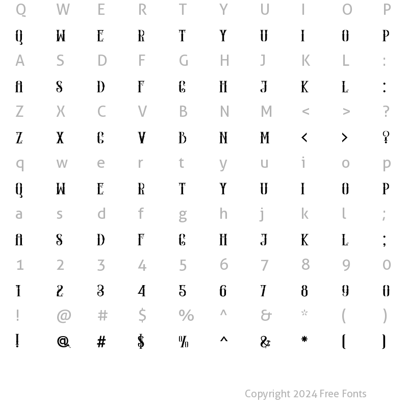 Character Map of WINSTONE3 Regular