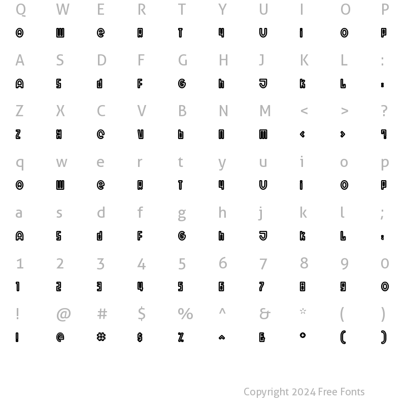 Character Map of Wit Bold