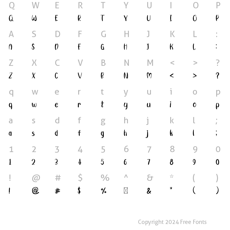 Character Map of Witty Gemini Print