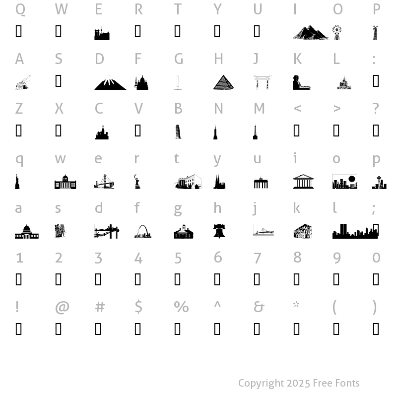 Character Map of wmarchitect1 Regular