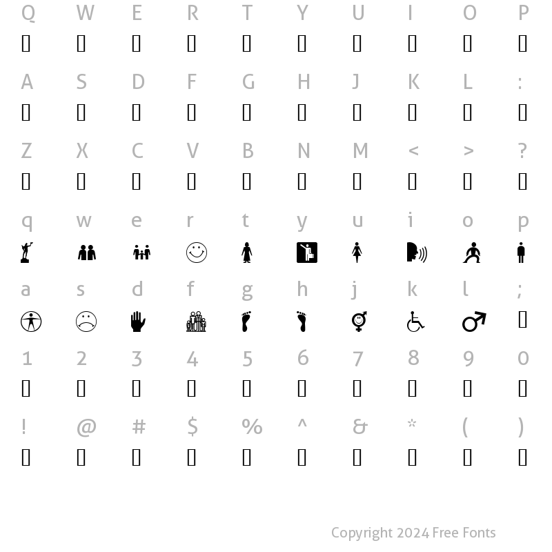 Character Map of wmpeople1 Regular