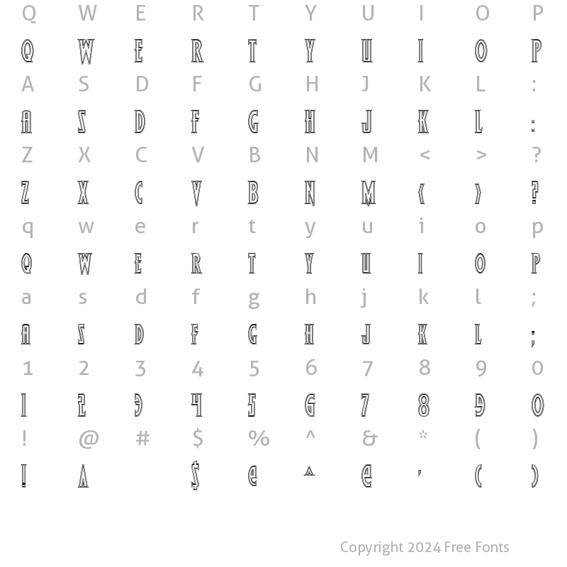 Character Map of Wolf's Bane Outline Outline