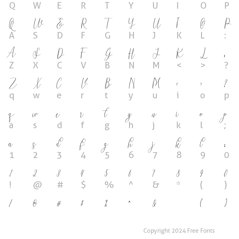 Character Map of women frame Regular