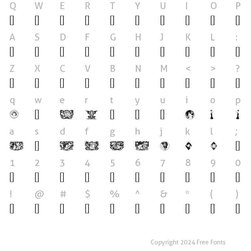 Character Map of Women Regular