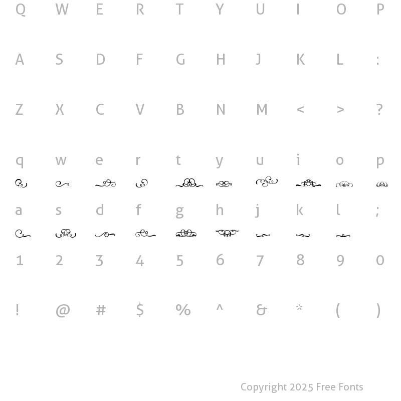 Character Map of wonder dingbats Regular