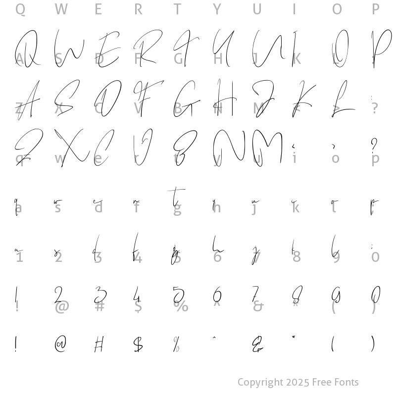 Character Map of Wonderfull Vogue Regular