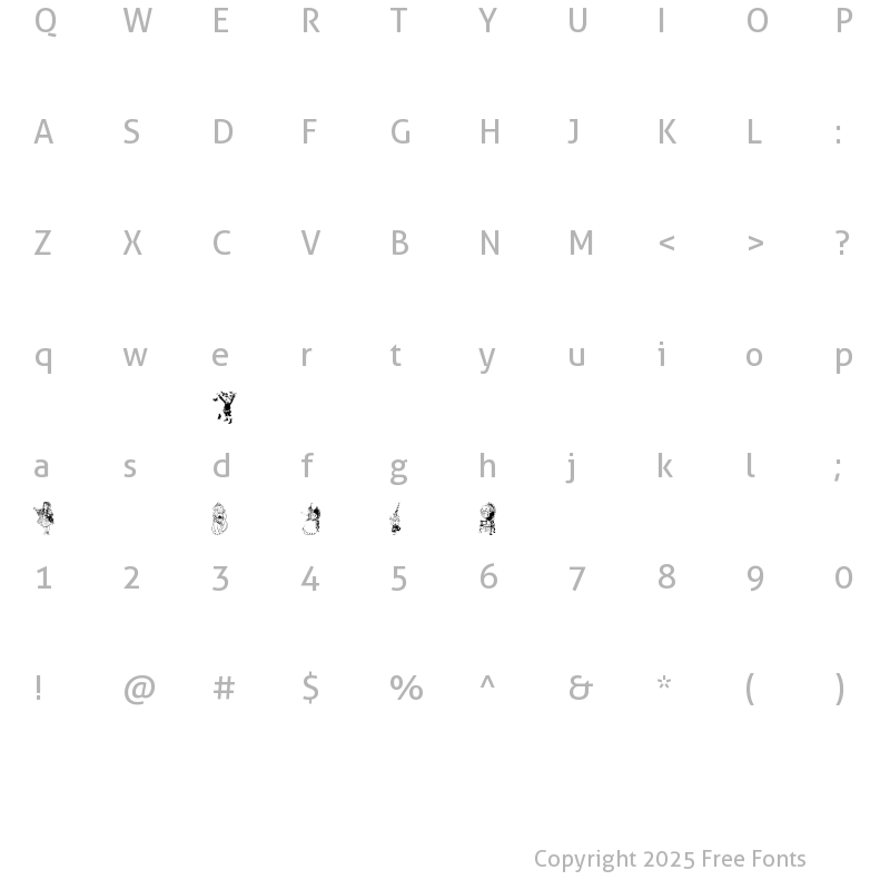 Character Map of WonderfulWizardofOz.com Regular