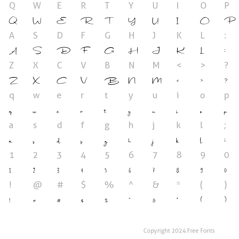 Character Map of Wondeur Regular