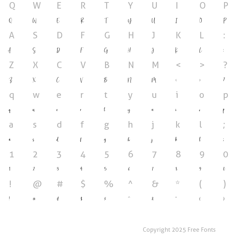 Character Map of wongsolo Regular