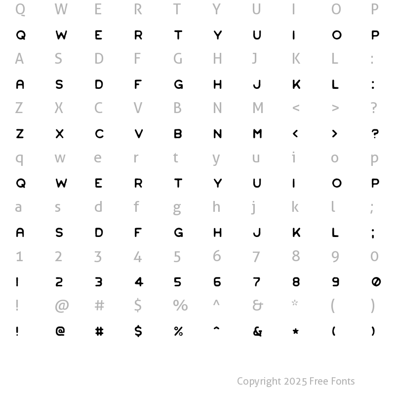 Character Map of Woodcrafter Sans Regular