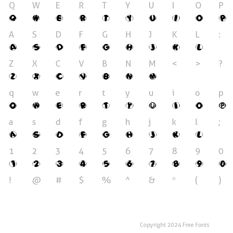 Character Map of WoodcuttedCapsBlackFS Regular