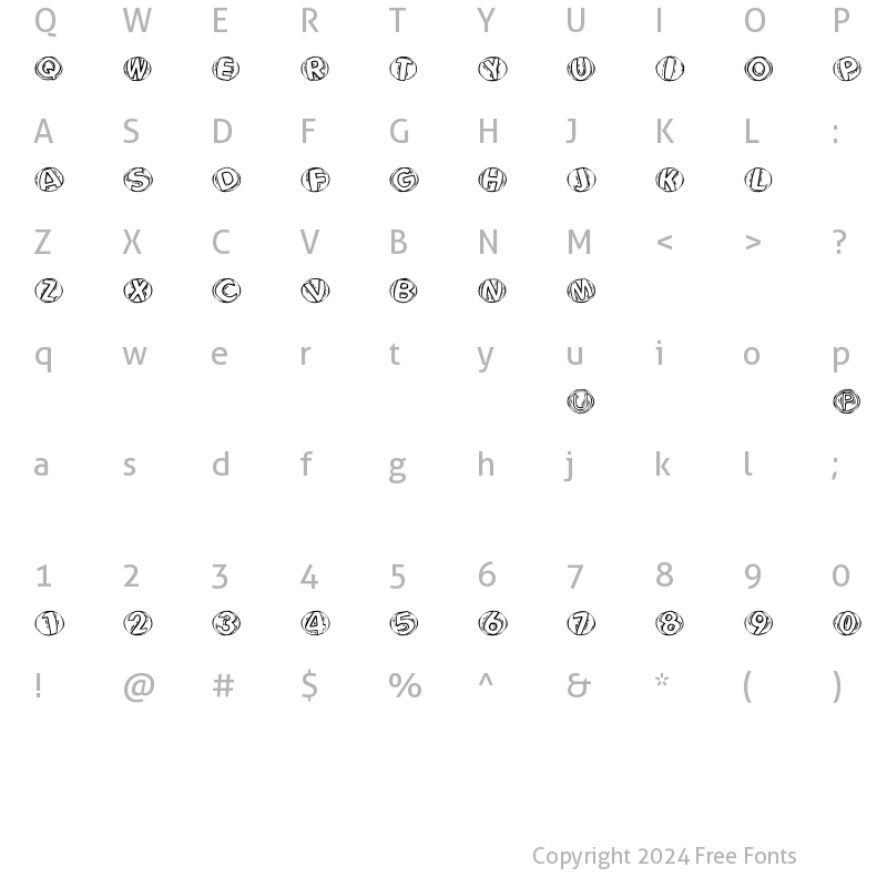 Character Map of WoodcuttedCapsFS Regular